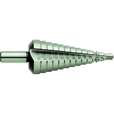 HSS stepped drill bit for metal sheets, uncoated type G314